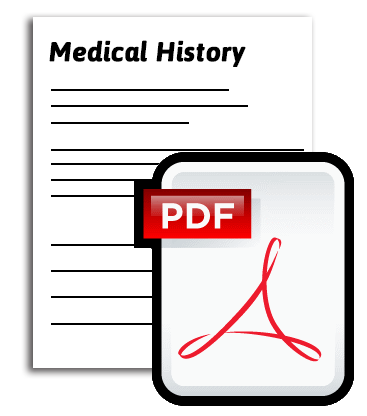 Medical History Form PDF Download